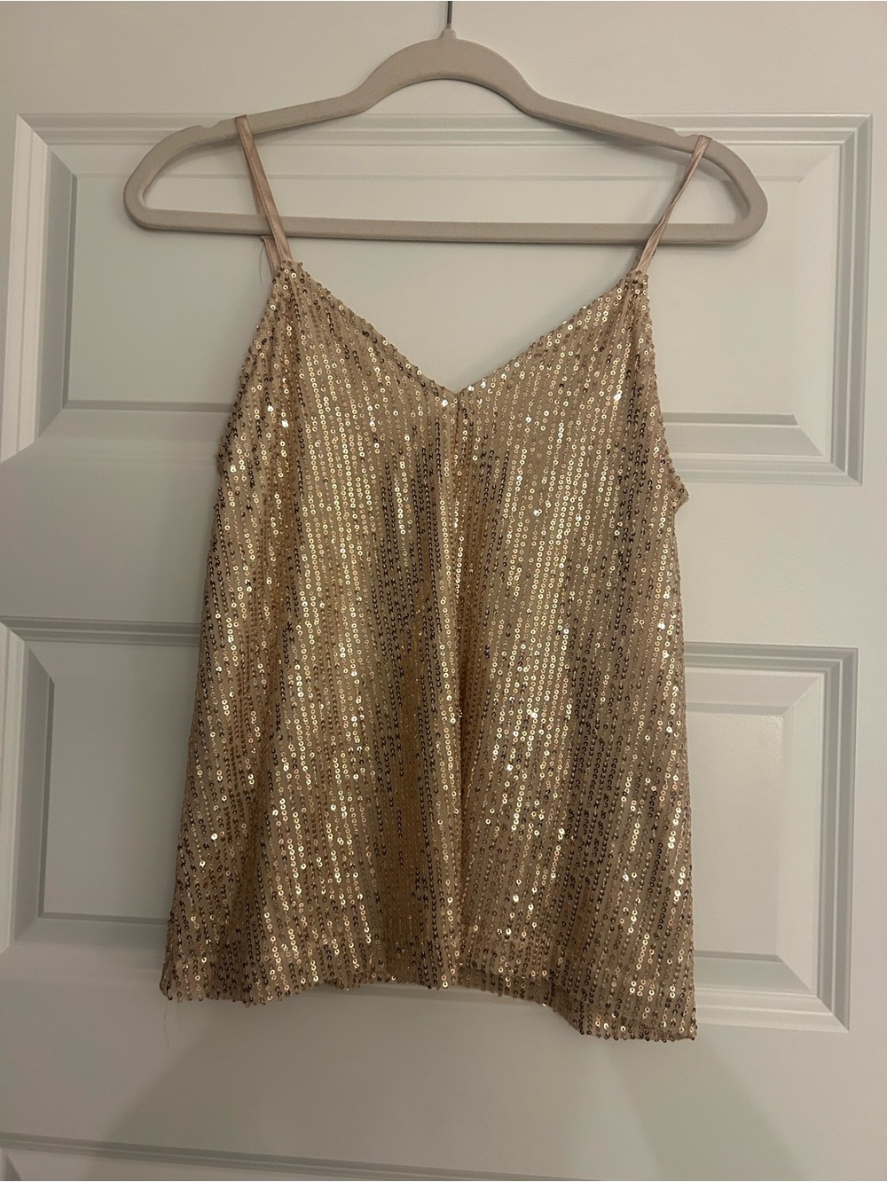Judith March Gold Sequin Camisole Top